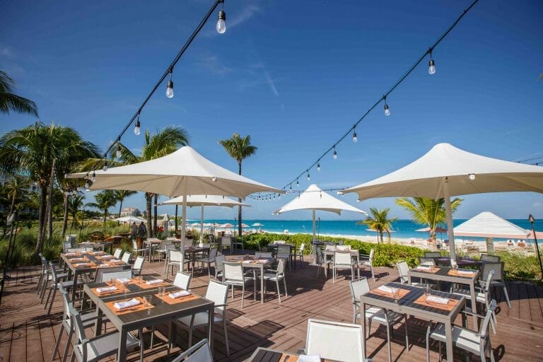 Sonona Beach Bar Restaurant At Ocean Club Resorts in Turks & Caicos